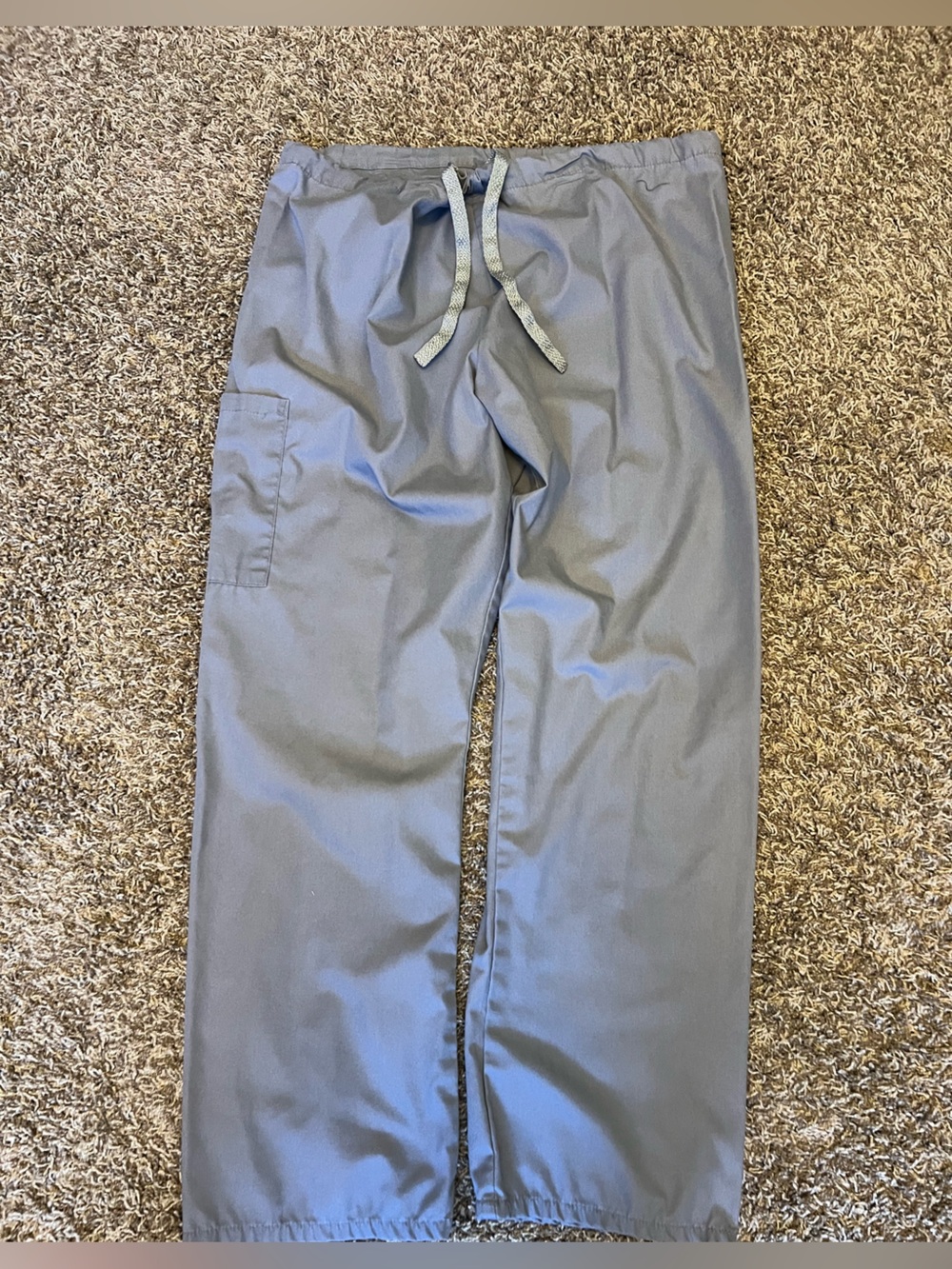 Gray Drawstring Scrub Pants
